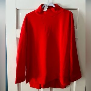 Anthropologie Maeve Funnel-Neck Tunic Pullover - Red XL NWT